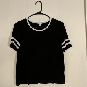 Black, henley, baseball shirt